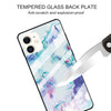 For iPhone 11 Marble Pattern Glass Protective Case(Ink Purple)