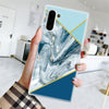 For Galaxy Note 10 Geometric Marble Series Frosted Translucent TPU Protective Case(Rust)