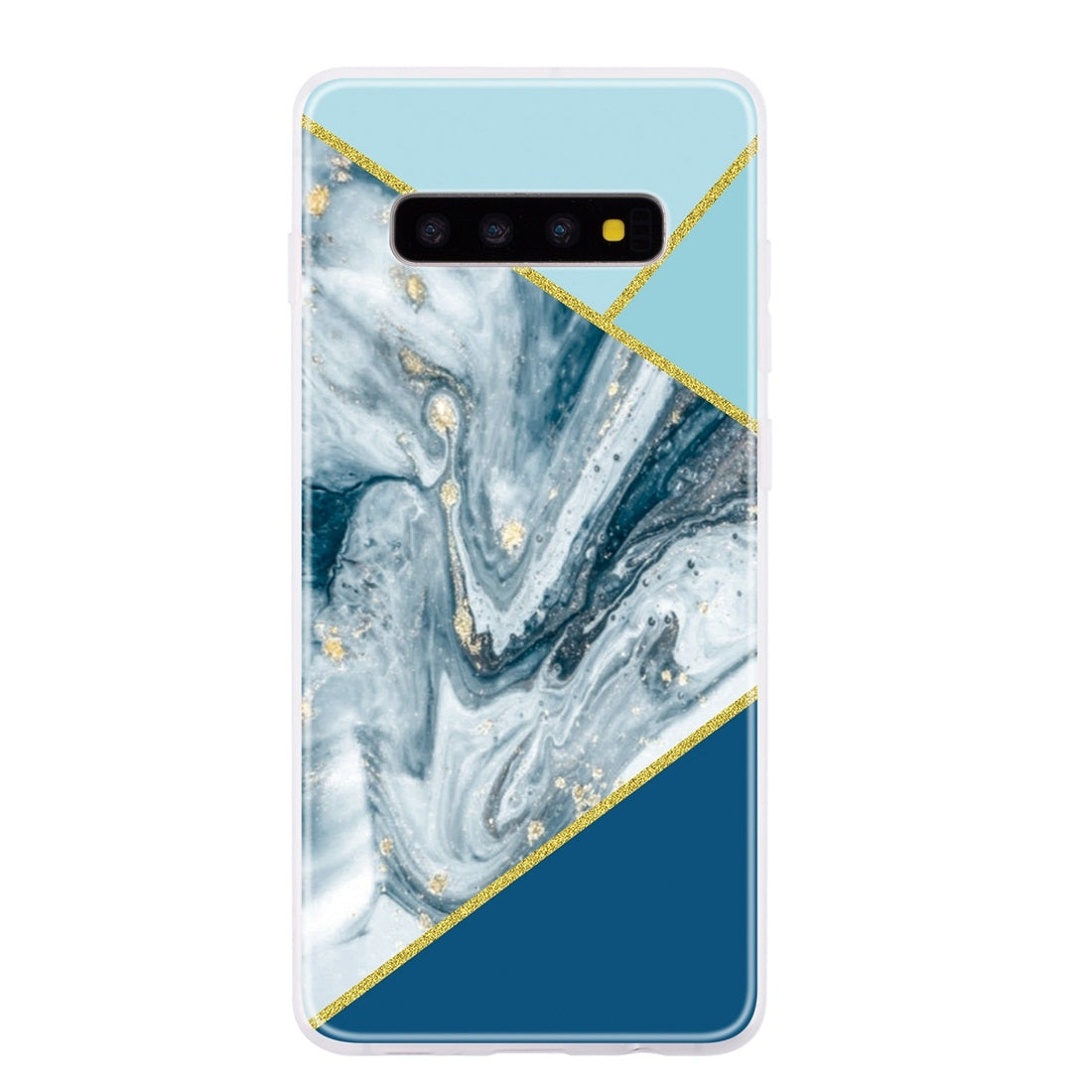 For Galaxy S10+ Geometric Marble Series Frosted Translucent TPU Protective Case(Rust)