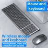 109 Three-mode Wireless Bluetooth Keyboard Mouse Set(Silver)