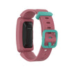 For Fitbit Inspire HR / Ace 2 Silicone Smart Watch Replacement Strap Wristband(Red + Green Buckle)