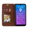 For Huawei Y7 2019 / Enjoy 9 / Y7 Prime 2019 / Y7 Pro 2019 Splicing Color Magnetic Hem Horizontal Flip Leather Case with Holder & Card Slots(Brown)
