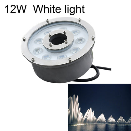 12W Landscape Ring LED Aluminum Alloy Underwater Fountain Light(White Light)