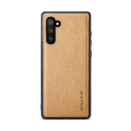 For Galaxy Note 10 WHATIF Kraft Paper TPU + PC Full Coverage Protective Case(Brown)