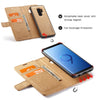 For Galaxy S9+ WHATIF Kraft Paper TPU + PC Horizontal Flip Protective Case with Holder & Card Slots & Wallet(Brown)