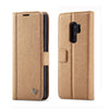 For Galaxy S9+ WHATIF Kraft Paper TPU + PC Horizontal Flip Protective Case with Holder & Card Slots & Wallet(Brown)