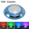 15W LED Stainless Steel Wall-mounted Pool Light Landscape Underwater Light(Colorful Light)
