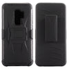 For Galaxy S9+ PC + Silicone Back Clip Sliding Sleeve Protective Case(Black)