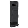 For Galaxy S10+ PC + Silicone Back Clip Sliding Sleeve Protective Case(Black)