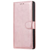 For Galaxy Note 10 Solid Color Horizontal Flip Protective Case with Holder & Card Slots & Wallet & Photo Frame & Lanyard(Rose Gold)
