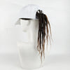Dreadlocks Wig Hat One-piece Headgear for Men and Women, Style: White Cap(Black Braid About 45cm)