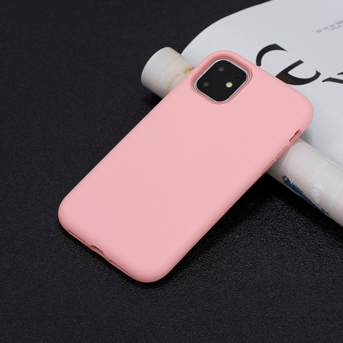 For iPhone 11 3 in 1 Shockproof PC + Silicon Case(Pink)