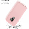 For Galaxy S9+ 3 in 1 Shockproof PC + Silicon Case(Pink)