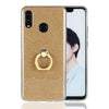 For Huawei nova 3 Glittery Powder Shockproof TPU Protective Case with Ring Holder(Gold)