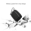 For AirPods Pro Shield Armor Waterproof Wireless Earphone Protective Case with Carabiner(Dark Green)