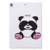 For iPad 10.2 Colored Drawing Pattern Horizontal Flip PU Leather Case with Holder & Card Slots & Wallet(Panda)
