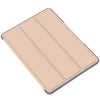 For iPad 10.2 Mutural YAXING Series Cloth Texture PU+TPU Leather Case with 3-Fold Holder & Pen Slot & Sleep & Wake-up Function(Gold)