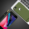 For iPhone 8 & 7 Carbon Fiber Texture Shockproof TPU Protective Case(Green)