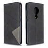 For Sony Xperia 8 Rhombus Texture Horizontal Flip Magnetic Leather Case with Holder & Card Slots(Black)