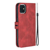 For iPhone 11 Stitching Style 2-Color Cow Texture Horizontal Flip PU Leather Case with Holder & Card Slot & Lanyard(Red)