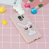 For Galaxy S9 Plus Cartoon Shockproof TPU Protective Case with Holder(Rabbit)