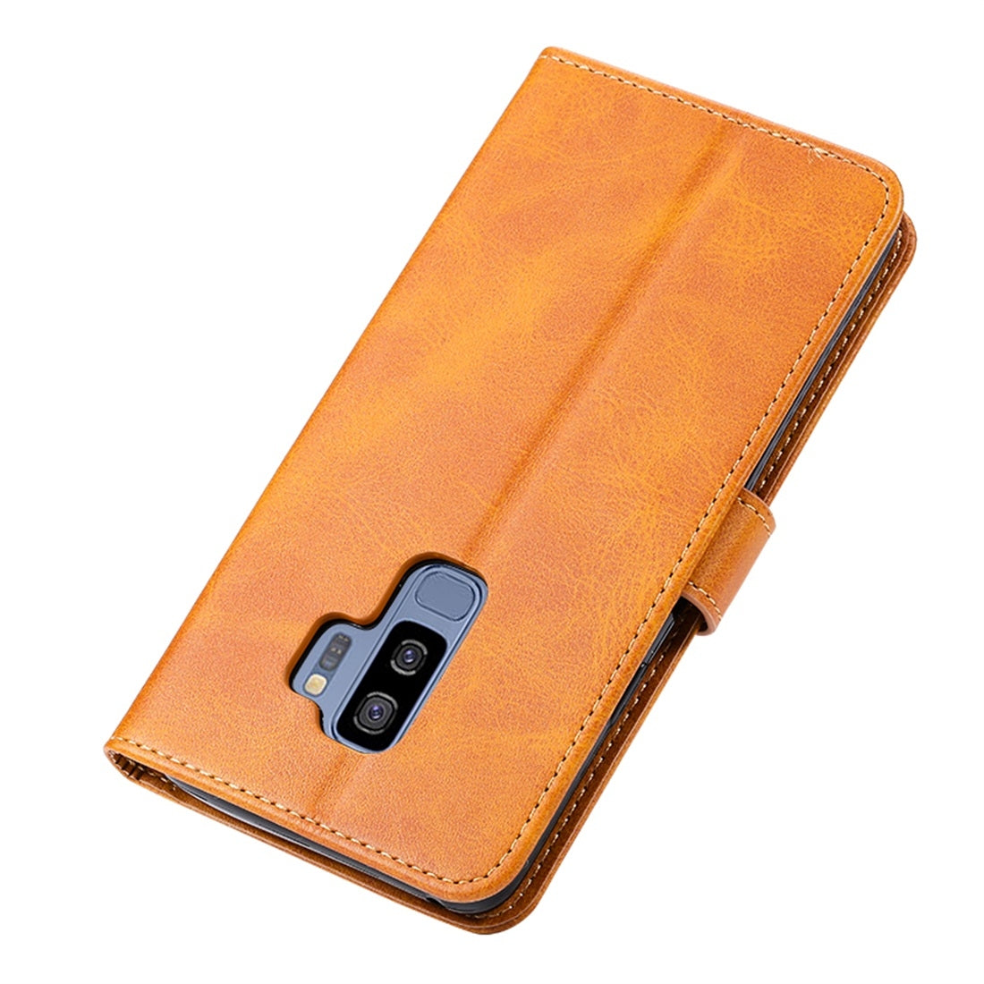 For Galaxy S9+ GUSSIM Business Style Horizontal Flip Leather Case with Holder & Card Slots & Wallet(Khaki)
