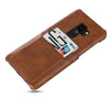 For Galaxy S9+ Calf Texture PU + PC Protective Case with Card Slots(Brown)