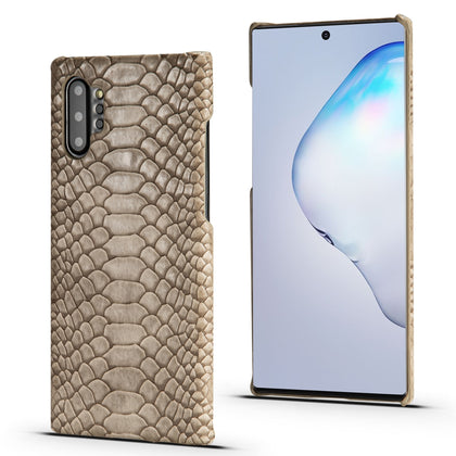 For Galaxy Note10 Snakeskin Texture PC + PU Case(Grey)