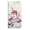 For Galaxy Note 10 Embossed Painted Pattern Left Right Leather case with Stand & Card Slot & Wallet & Photo Frame(Marble Unicorn)