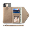 For 6.5 inch and Below Multifunctional Phone Retro Frosted Horizontal Flip Leather Case with Card Slot & Holder &  Wallet & Photo Frame & Lanyard(Khaki)
