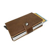 For 6.5 inch and Below Mobile Phone Universal multi-function Card Slot & Wallet & Holder & Photo Frame(Brown)