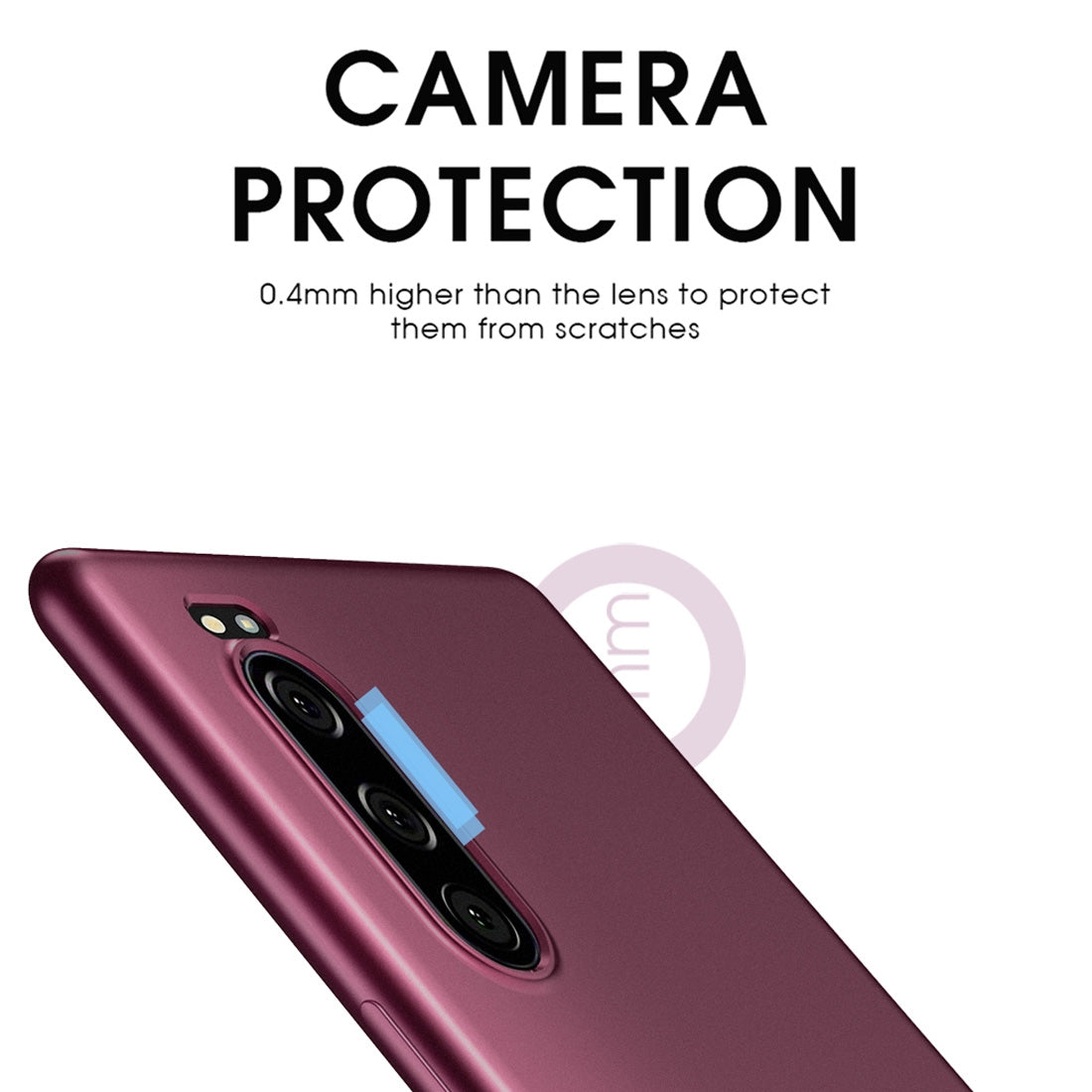 For Sony Xperia XZ5 X-level Guardian Series Ultra-thin All-inclusive Shockproof TPU Case(Wine Red)