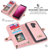 For Galaxy S9+ POLA Multi-function TPU + PC Magnetic Horizontal Flip Leather Case with Holder & Card Slots & Wallet & Photo Frame(Pink)