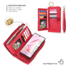 For Galaxy Note 10 POLA Multi-function Fashion Weave Magnetic Horizontal Flip Leather Case with Card Slots & Wallet & Photo Frame & Lanyard(Red)
