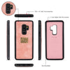For Galaxy S9+ POLA Multi-function Fashion Zipper Magnetic Horizontal Flip Leather Case with Card Slots & Wallet & Photo Frame & Lanyard(Pink)