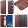 For Galaxy S9 Plus Denior Oil Wax Cowhide Simple Horizontal Flip Leather Case with Card Slots & Wallet(Dark Red)