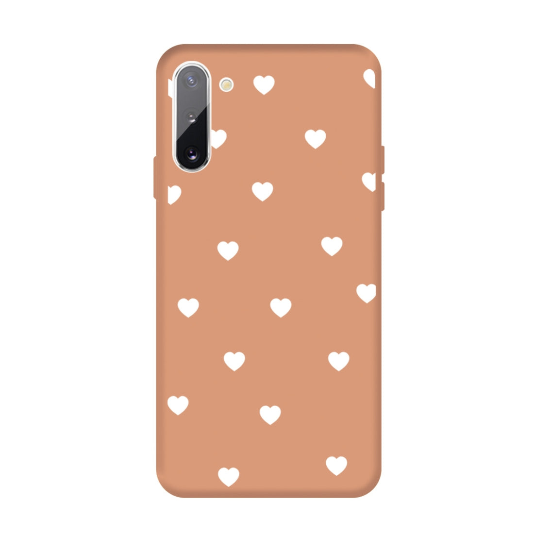 For Galaxy Note10 Multi Love Heart Pattern Frosted TPU Protective Case(Coral Orange)