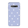 For Galaxy S10+ Multi Love Heart Pattern Frosted TPU Protective Case(Light Purple)