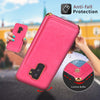 For Galaxy S9+ POLA TPU + PC Plating Full Coverage Protective Case with Holder & Card Slots & Photo Frame(Rose Red)