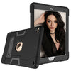 For iPad 10.2 Contrast Color Silicone + PC Combination Case with Holder(Black )