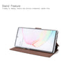 For Galaxy Note10 5G Ultra-thin Tree Texture Horizontal Flip TPU + PU Leather Case, with Card Slots & Holder & Lanyard(Brown)
