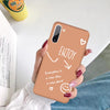 For Galaxy Note10 Enjoy Love Pattern Frosted TPU Protective Case(Coral Orange)