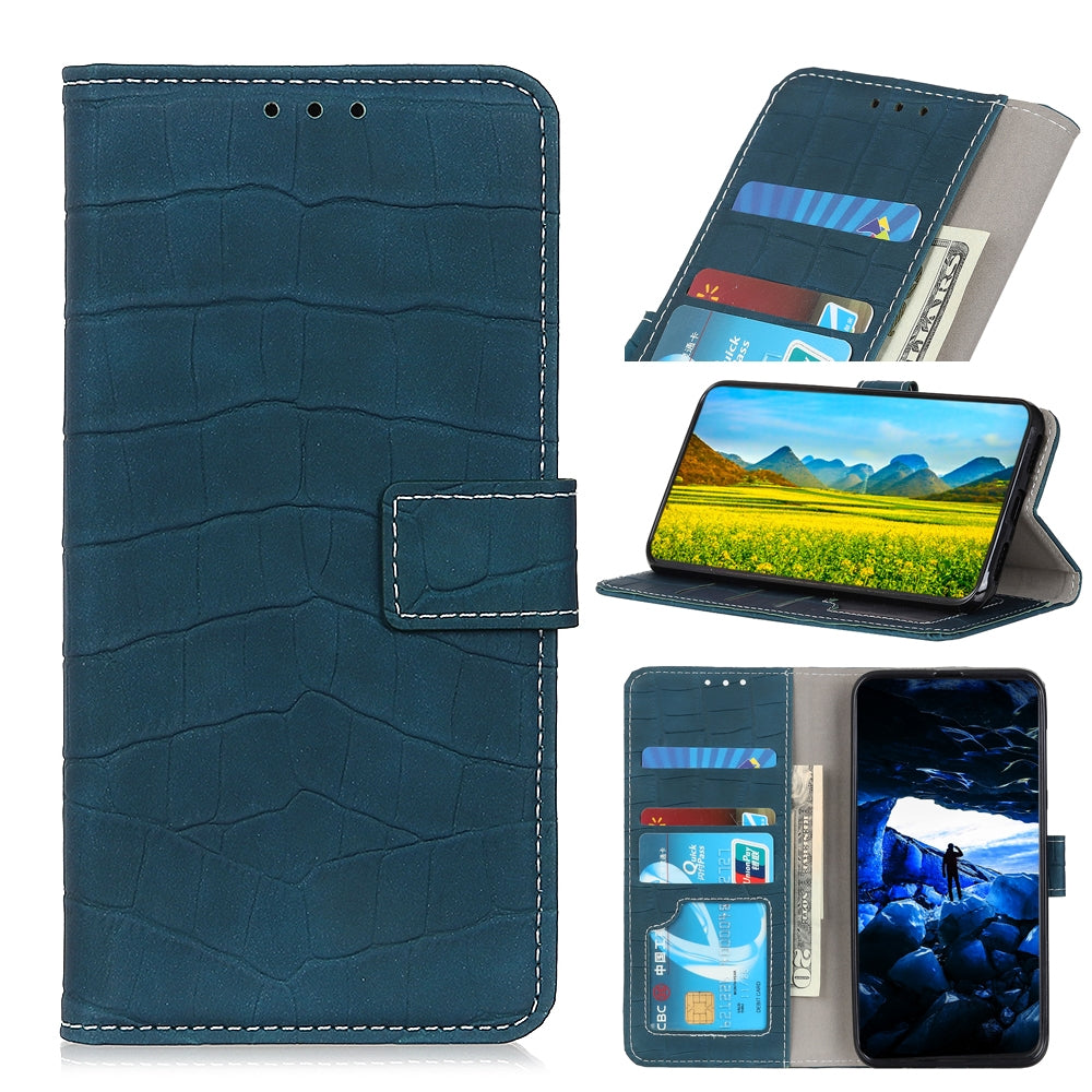 For Huawei P40 Pro Crocodile Texture Horizontal Flip Leather Case with Holder & Card Slots & Wallet(Dark Green)