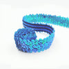 LP000330 Three-row Elastic Connection Sequins Lace Belt DIY Clothing Accessories, Length: 45.72m, Width: 3cm(Blue)