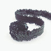 LP000330 Three-row Elastic Connection Sequins Lace Belt DIY Clothing Accessories, Length: 45.72m, Width: 3cm(Black)