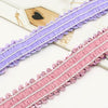 LP000330 Three-row Elastic Connection Sequins Lace Belt DIY Clothing Accessories, Length: 45.72m, Width: 3cm(White)