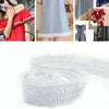 LP000330 Three-row Elastic Connection Sequins Lace Belt DIY Clothing Accessories, Length: 45.72m, Width: 3cm(White)