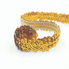 LP000330 Three-row Elastic Connection Sequins Lace Belt DIY Clothing Accessories, Length: 45.72m, Width: 3cm(Laser Gold)