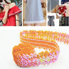 LP000330 Three-row Elastic Connection Sequins Lace Belt DIY Clothing Accessories, Length: 45.72m, Width: 3cm(Orange)