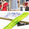 LP000330 Three-row Elastic Connection Sequins Lace Belt DIY Clothing Accessories, Length: 45.72m, Width: 3cm(Avocado Green)